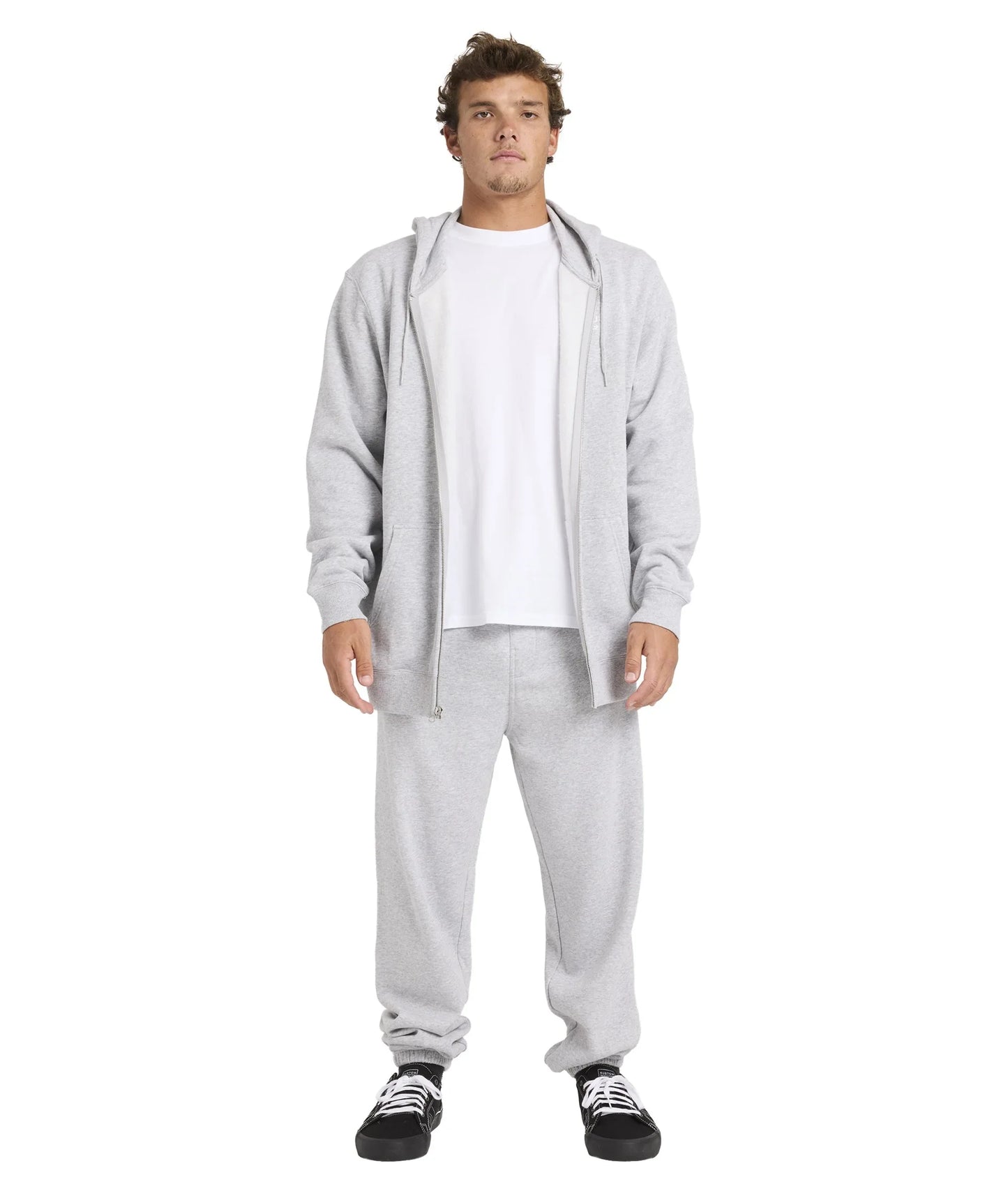 Billabong Premium Wave Wash Zip Up Hoodie - Light Grey Heather - Guys & Girls Surf n Street