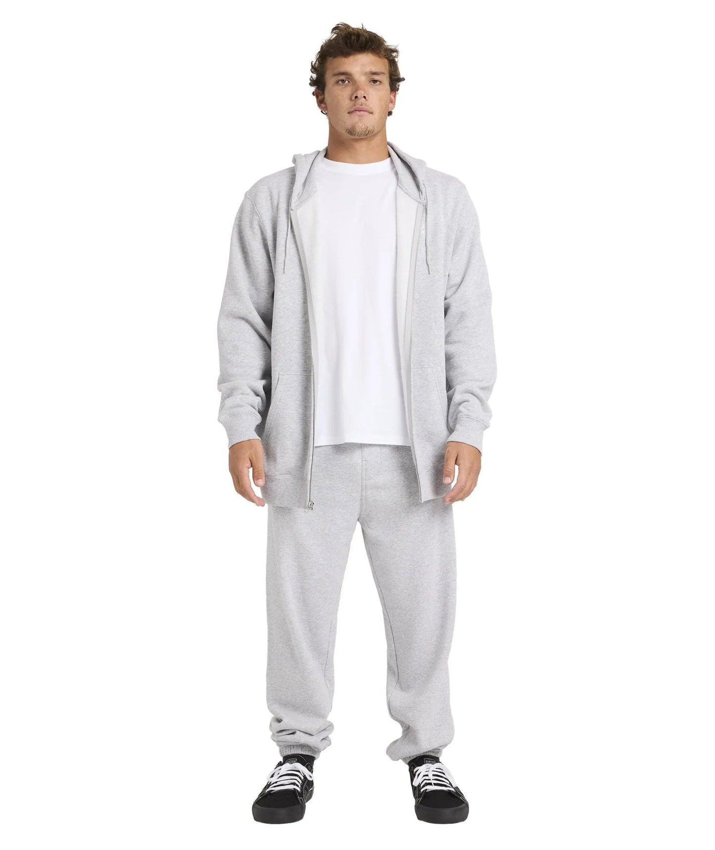Billabong Premium Wave Wash Zip Up Hoodie - Light Grey Heather - Guys & Girls Surf n Street
