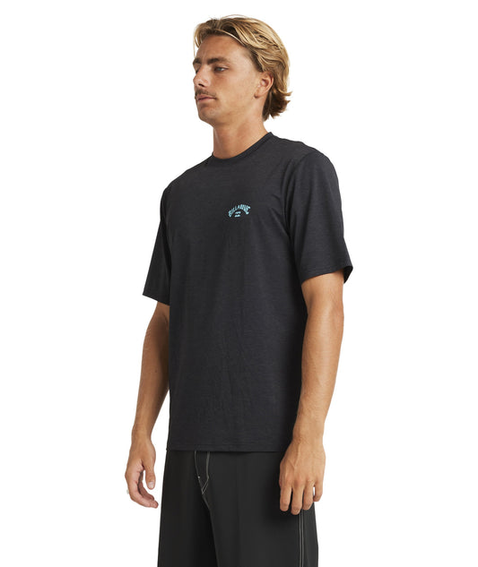 Billabong Shoreline LF SS Rash Vest - Black Heather