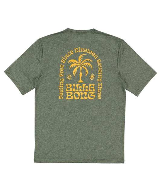 Billabong Big Wave Shazza Lf Ss Rash Vest - Military Heather - Guys & Girls Surf n Street