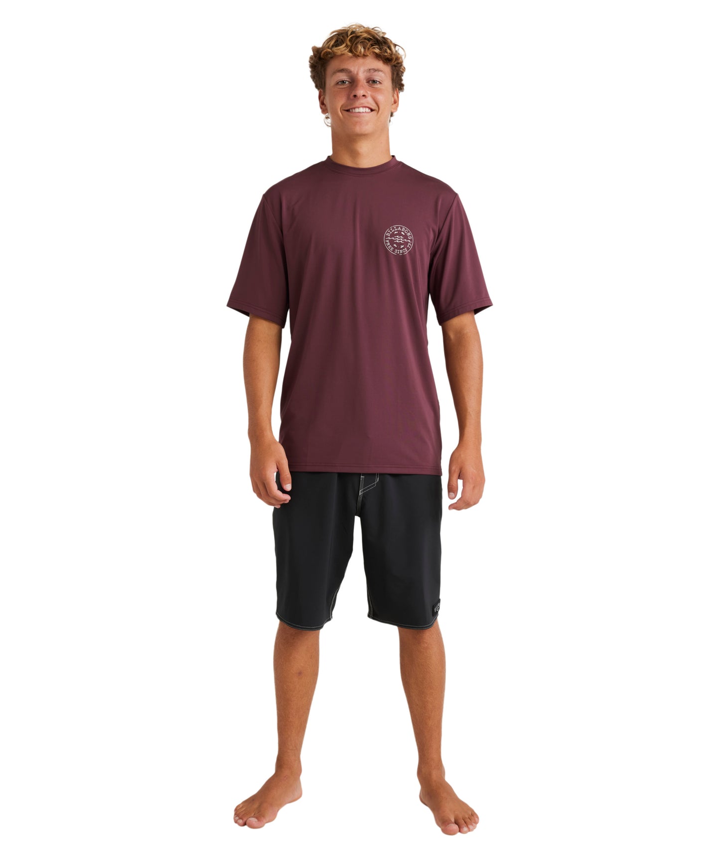Billabong Big Wave Daz Lf Ss Rash Vest - Port