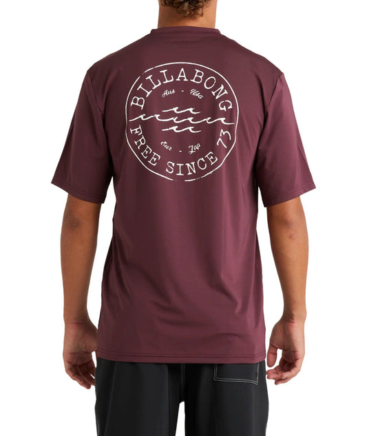Billabong Big Wave Daz Lf Ss Rash Vest - Port - Guys & Girls Surf n Street