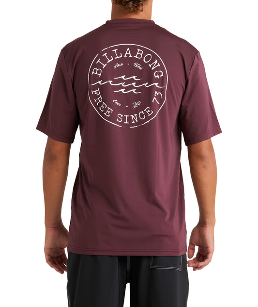 Billabong Big Wave Daz Lf Ss Rash Vest - Port