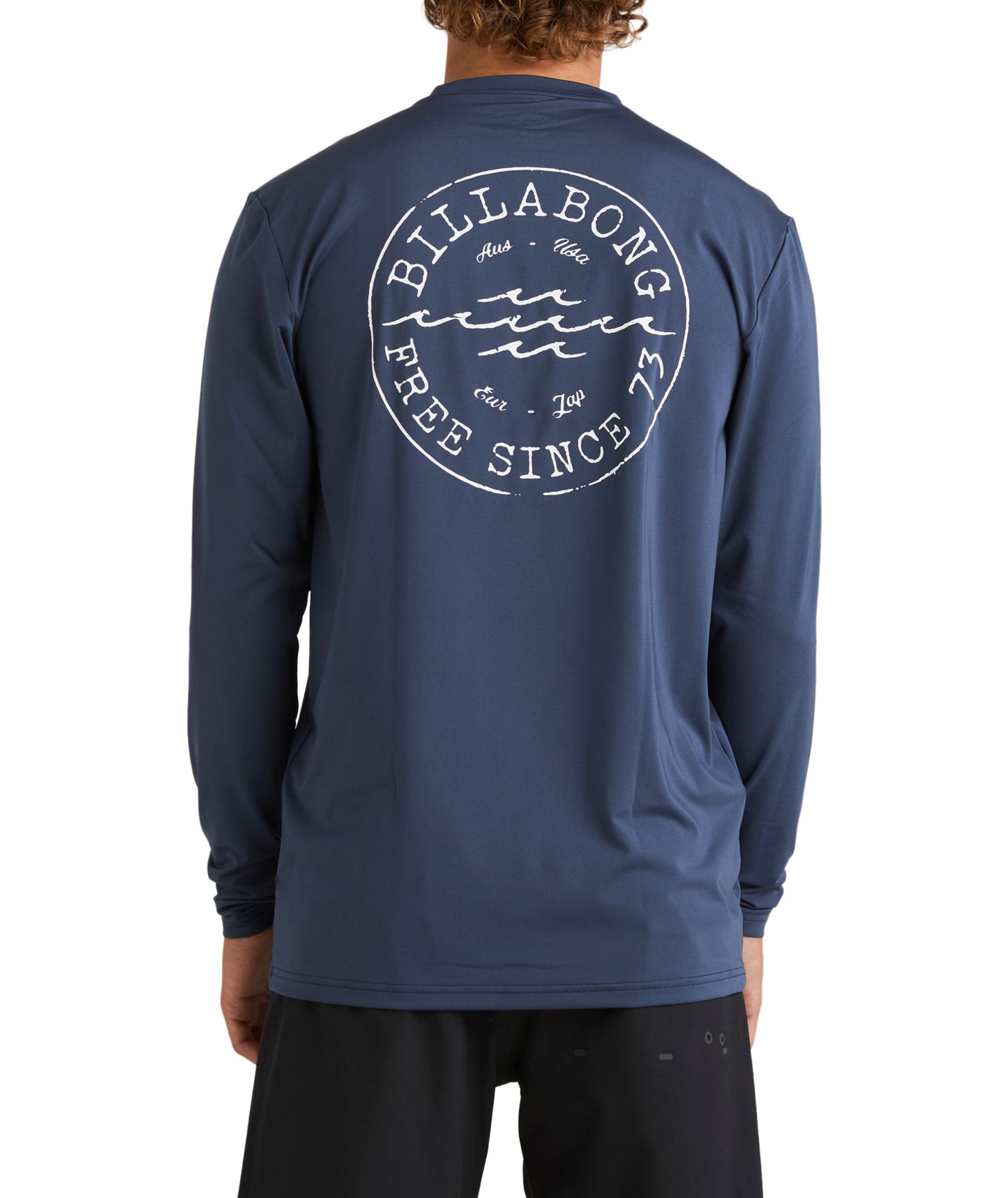 Billabong Big Wave Daz Lf Ls Rash Vest - Dusty Navy