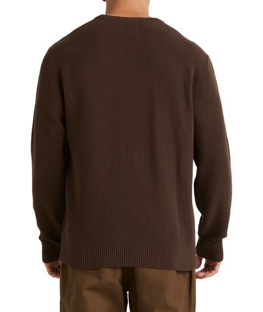 RVCA Duke Crew Knit - Chocolate