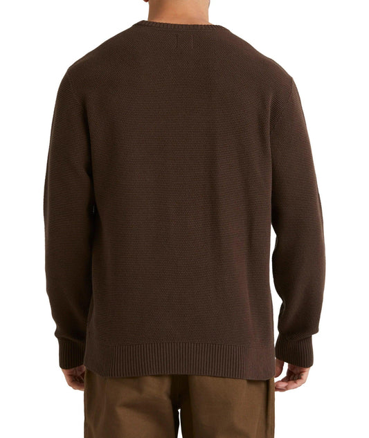 RVCA Duke Crew Knit - Chocolate - Guys & Girls Surf n Street
