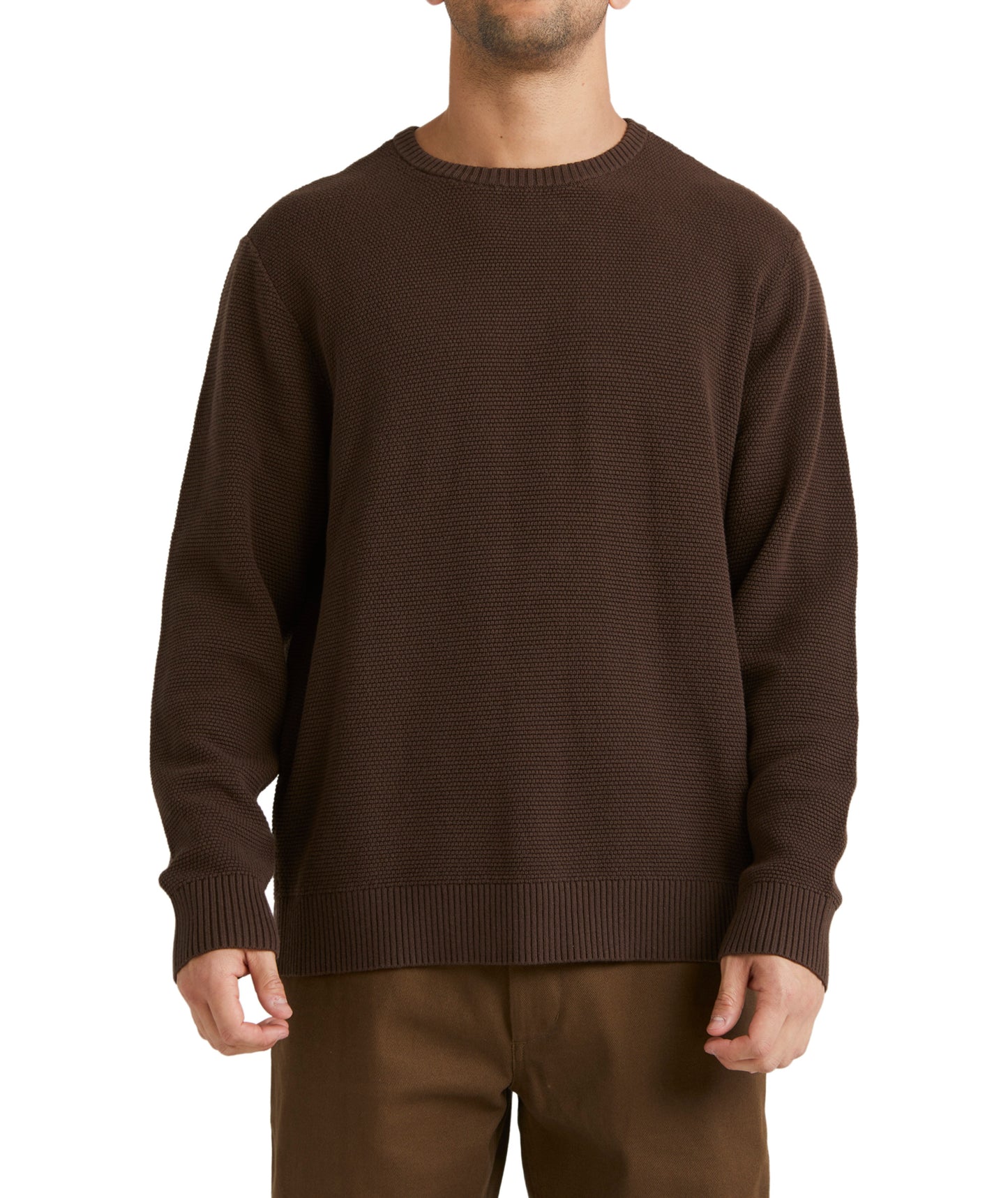 RVCA Duke Crew Knit - Chocolate