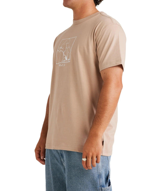 RVCA Bad Cat Tee - Warm Taupe - Guys & Girls Surf n Street
