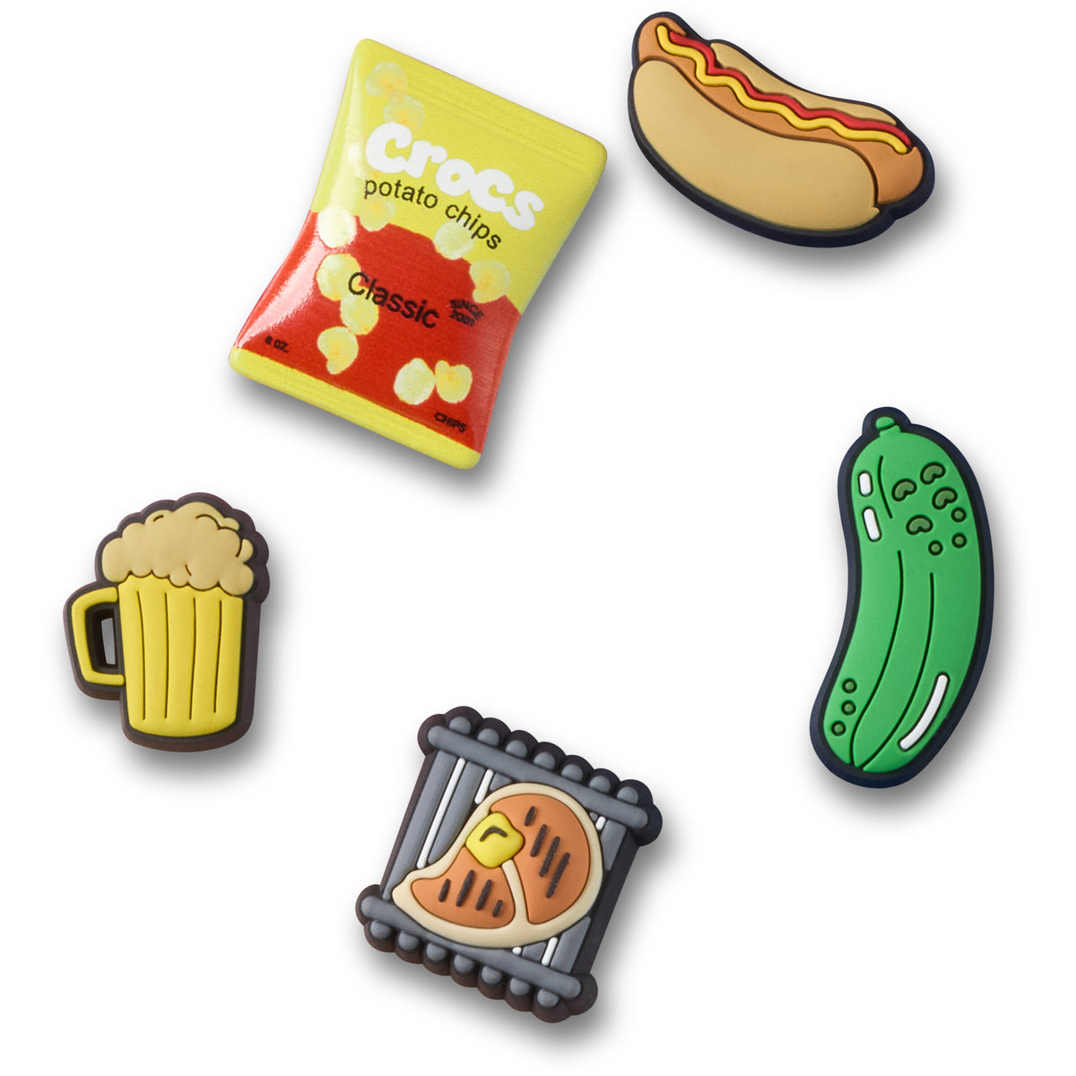 Crocs Jibbitz Charms 5 Pack - BBQ and Beer