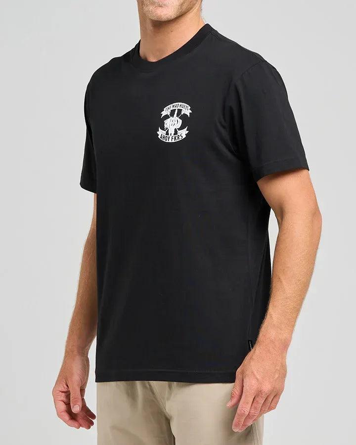 The Mad Hueys Ahoy Fkrs Storm SS Tee - Black - Guys & Girls Surf n Street