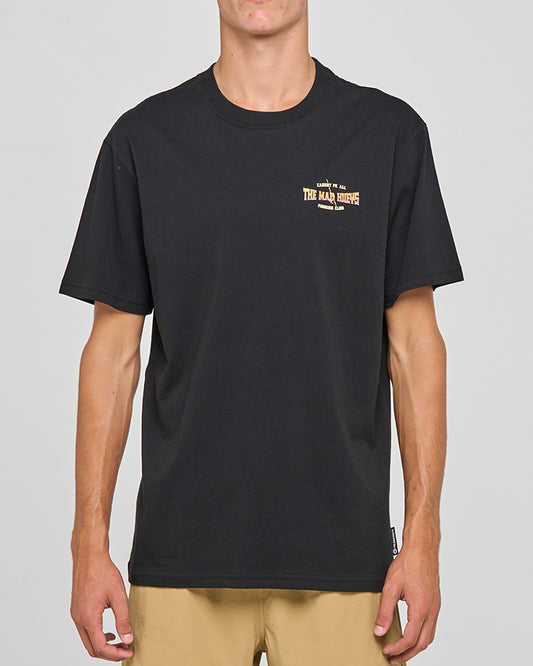 The Mad Hueys Caught Fk All Skull SS Tee - Black