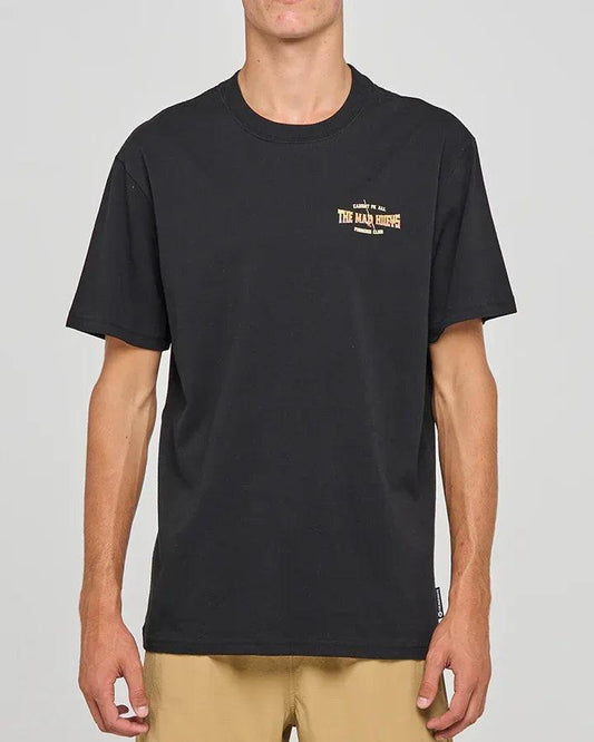 The Mad Hueys Caught Fk All Skull SS Tee - Black - Guys & Girls Surf n Street