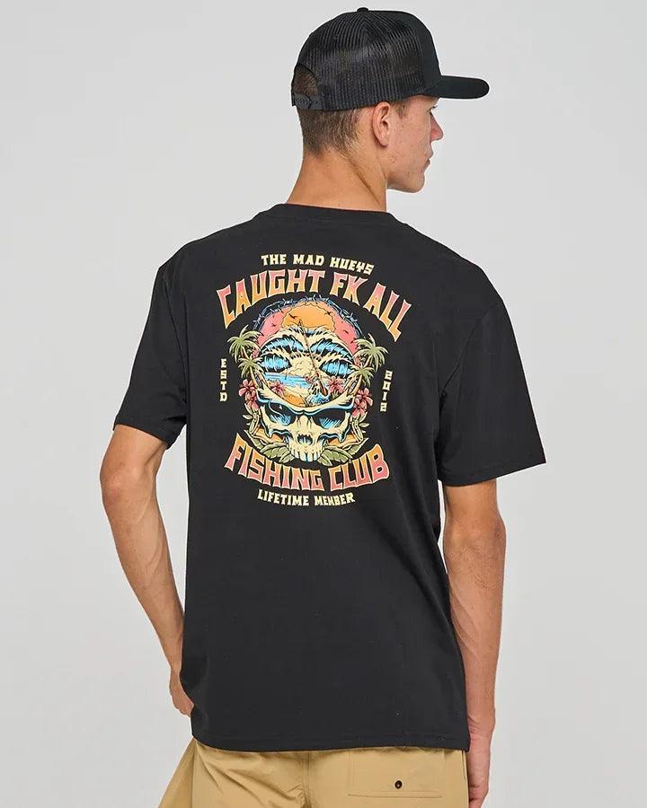 The Mad Hueys Caught Fk All Skull SS Tee - Black - Guys & Girls Surf n Street