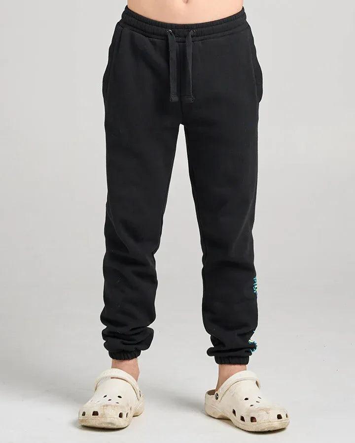 The Mad Hueys Codzilla Returns Youth Trackpant Black - Black - Guys & Girls Surf n Street