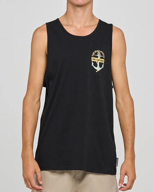 The Mad Hueys Croc Captain Tank - Black - Guys & Girls Surf n Street