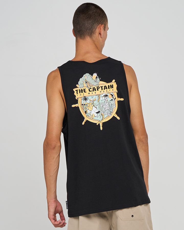 The Mad Hueys Croc Captain Tank - Black