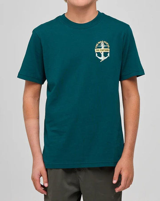The Mad Hueys Croc Captain Youth SS Tee - Atlantic - Guys & Girls Surf n Street