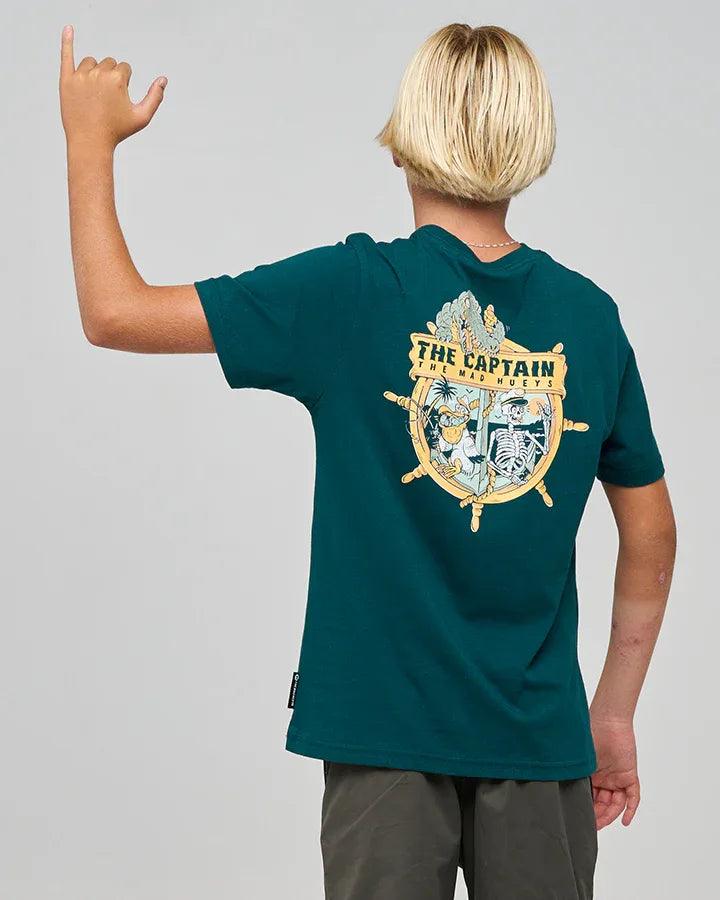 The Mad Hueys Croc Captain Youth SS Tee - Atlantic - Guys & Girls Surf n Street