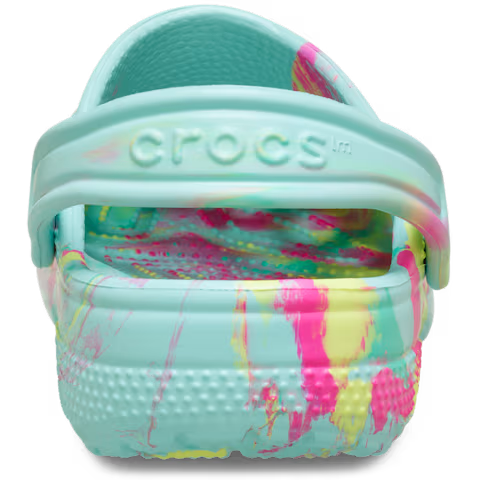Crocs Kids’ Classic Marbled Clog - Aquamarine / Multi