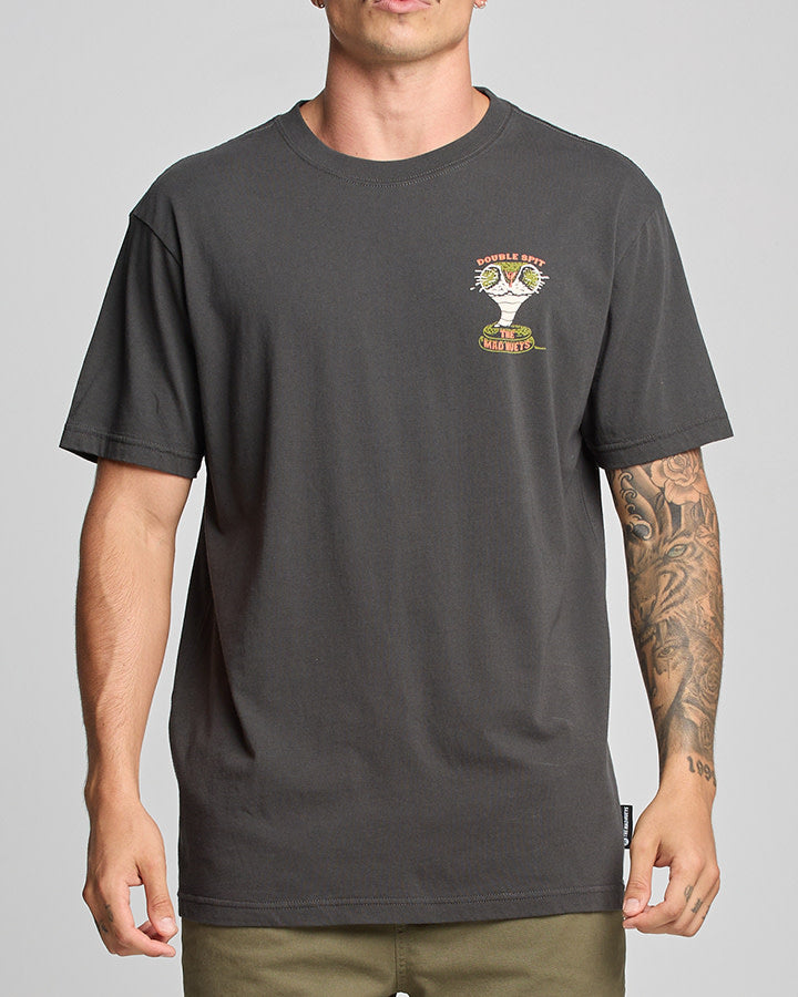 The Mad Hueys Double Spit Tee - Vintage Black