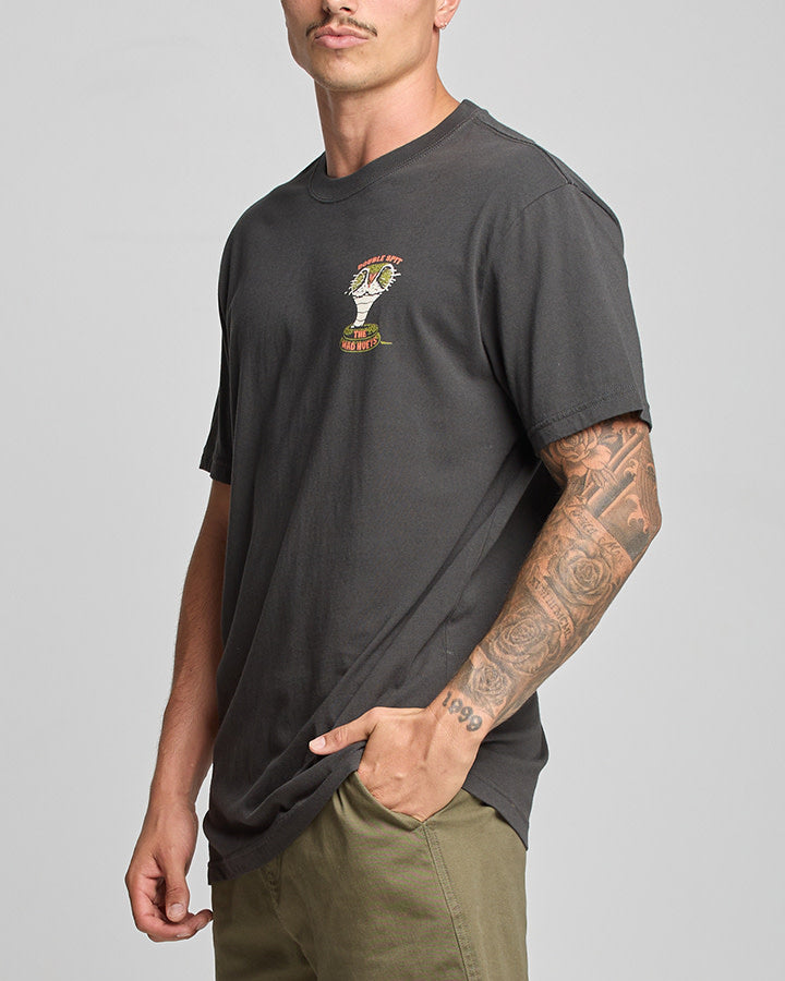 The Mad Hueys Double Spit Tee - Vintage Black