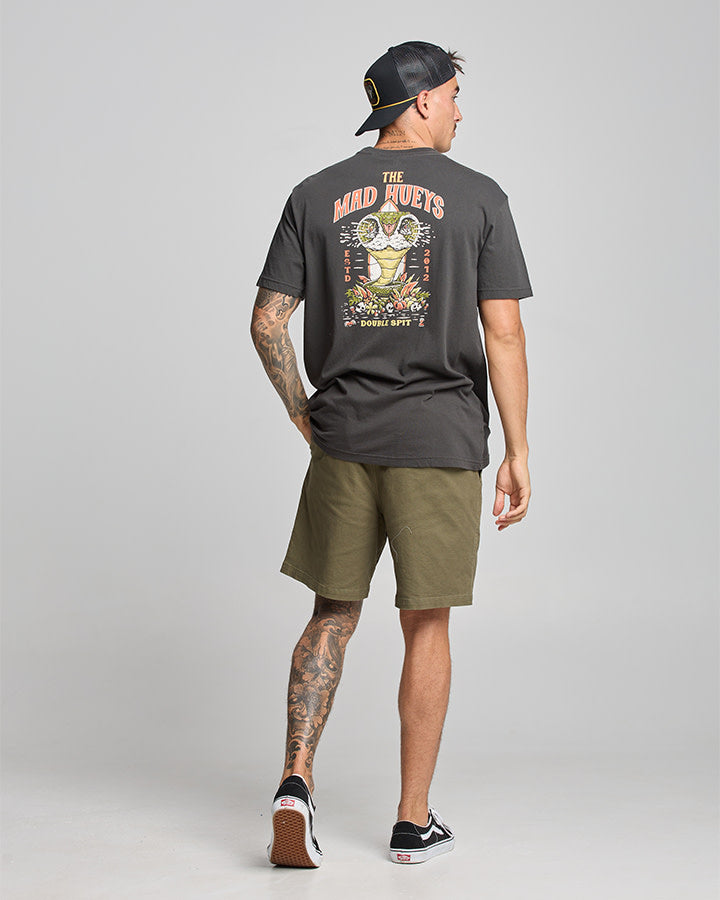 The Mad Hueys Double Spit Tee - Vintage Black