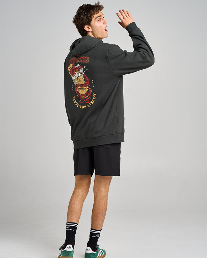 The Mad Hueys Fangin Hooded Pullover Vintage Black - Vintage Black