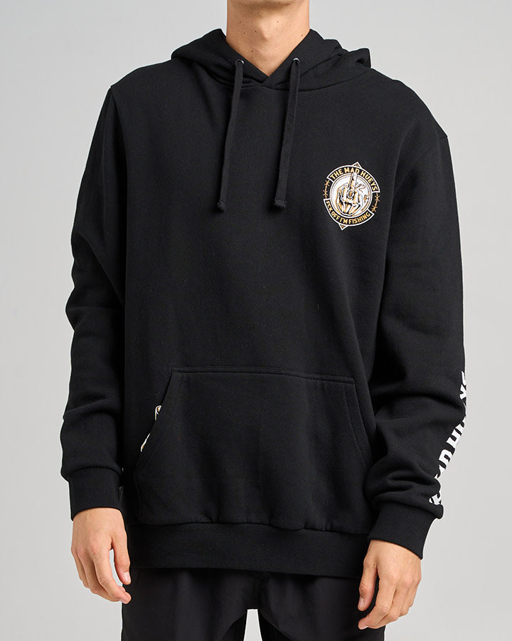 The Mad Hueys Fk Off Fish On Hooded Pullover - Black