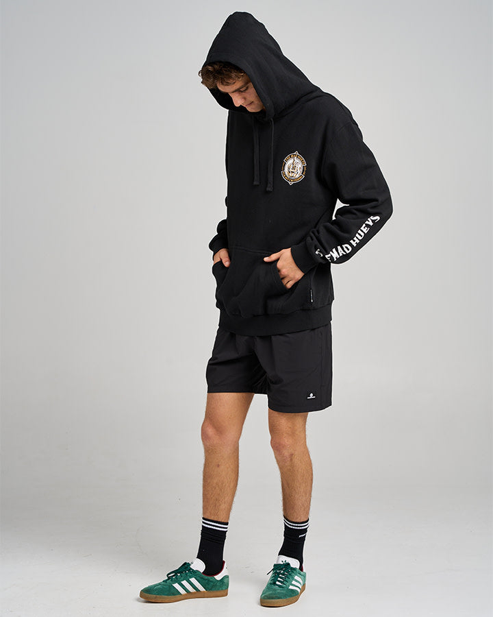 The Mad Hueys Fk Off Fish On Hooded Pullover - Black