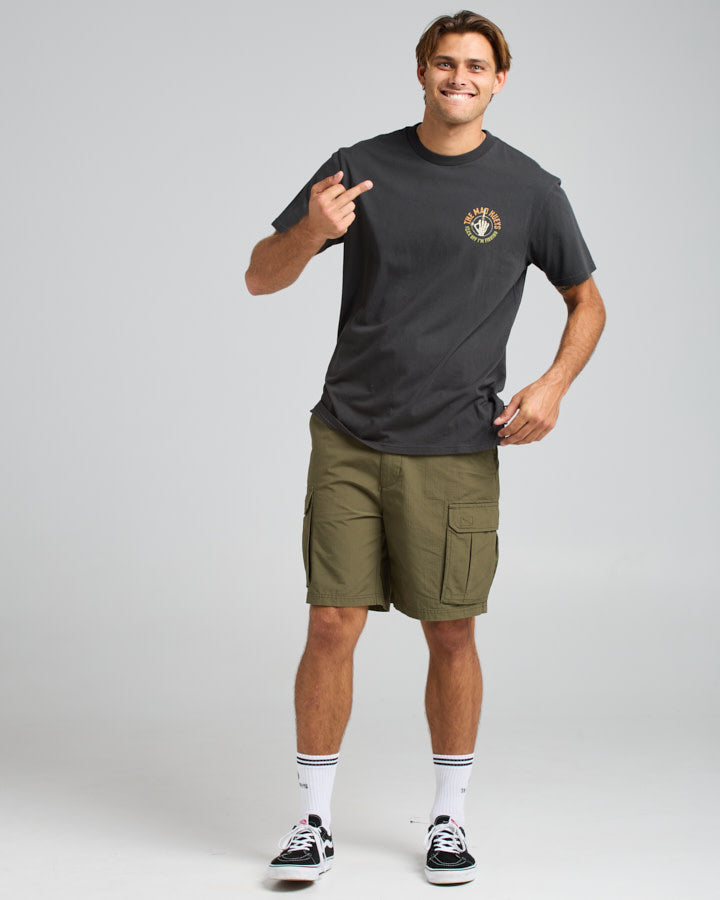 The Mad Hueys Fk Off Im Fishing Tee - Vintage Black