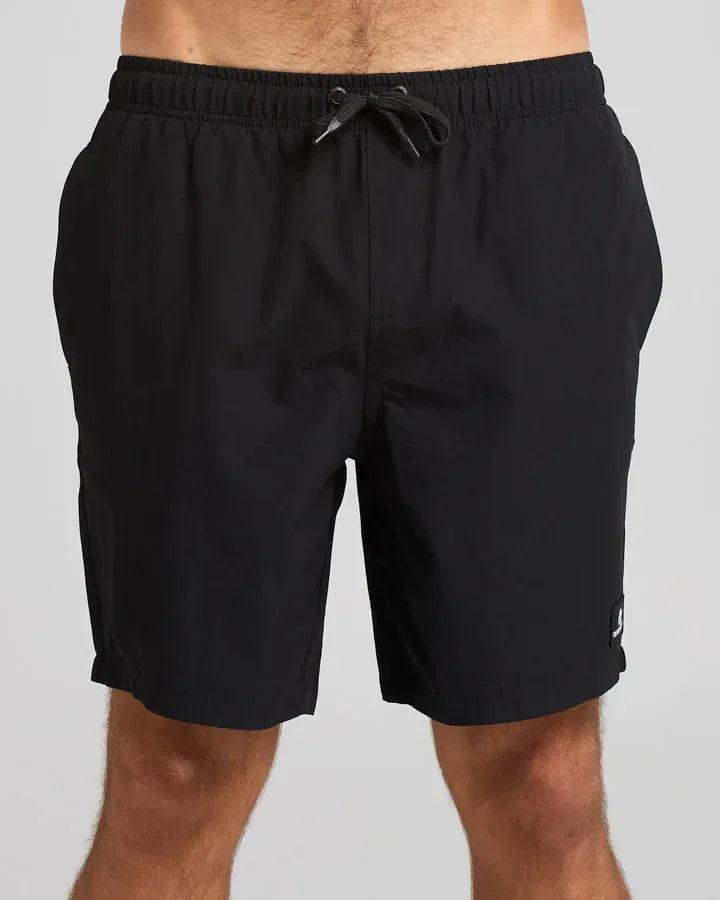 The Mad Hueys Freestyle 18" Swim Volley Short - Black - Guys & Girls Surf n Street