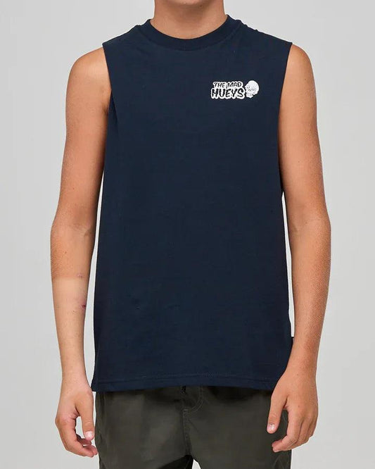 The Mad Hueys Frothing For More Youth Muscle - Navy - Guys & Girls Surf n Street