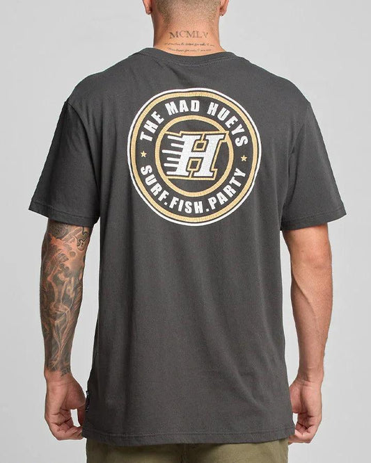 The Mad Hueys H Series Tee - Vintage Black - Guys & Girls Surf n Street