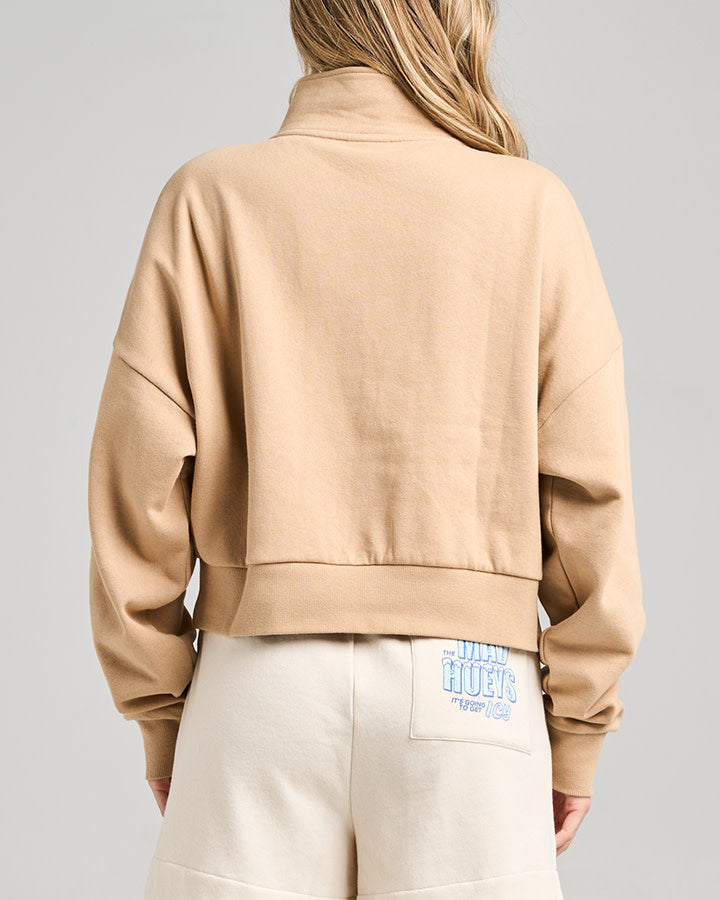 The Mad Hueys Icy Hueys Womens Quarter Zip Latte - Latte