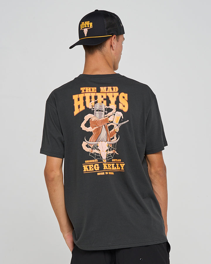The Mad Hueys Keg Kelly SS Tee - Vintage Black