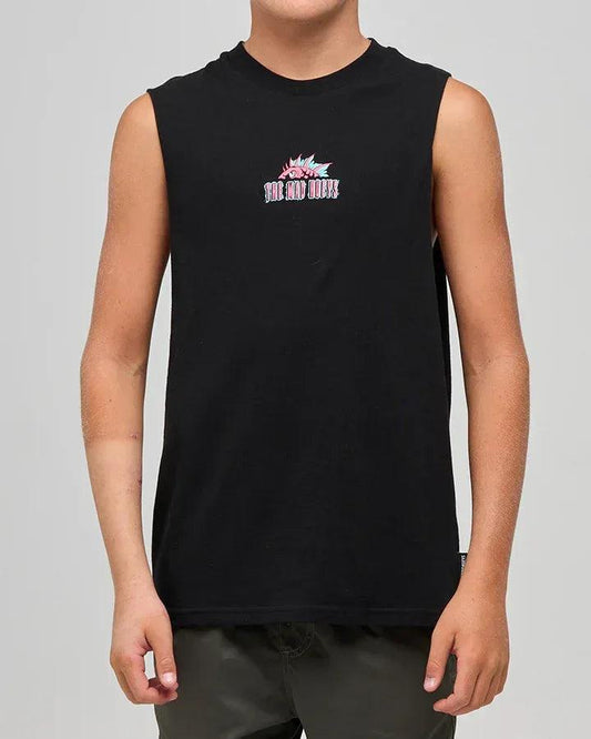 The Mad Hueys King Cod Codzilla Youth Muscle - Black - Guys & Girls Surf n Street