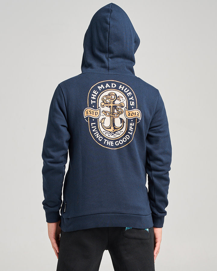 The Mad Hueys Living Anchor Youth Pullover Navy - Navy