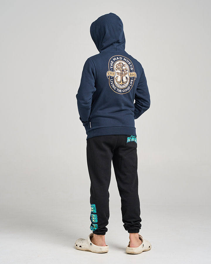 The Mad Hueys Living Anchor Youth Pullover Navy - Navy