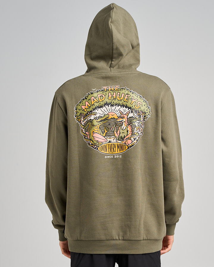 The Mad Hueys Lovin Every Minute Hooded Pullover - Olive