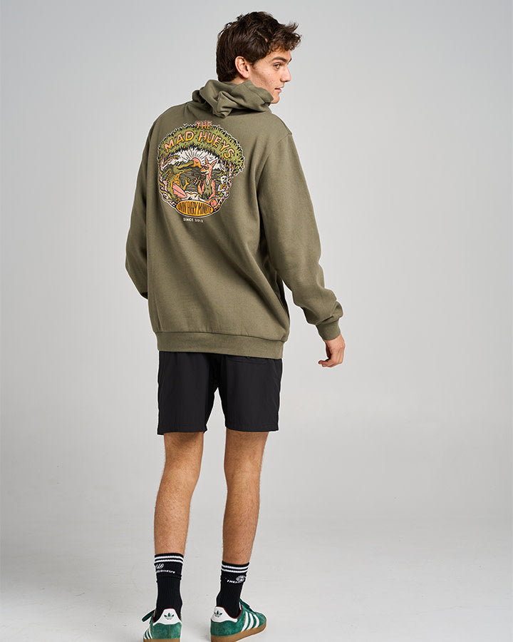 The Mad Hueys Lovin Every Minute Hooded Pullover - Olive