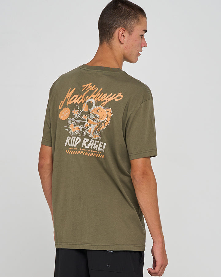 The Mad Hueys Rod Rage SS Tee - Olive