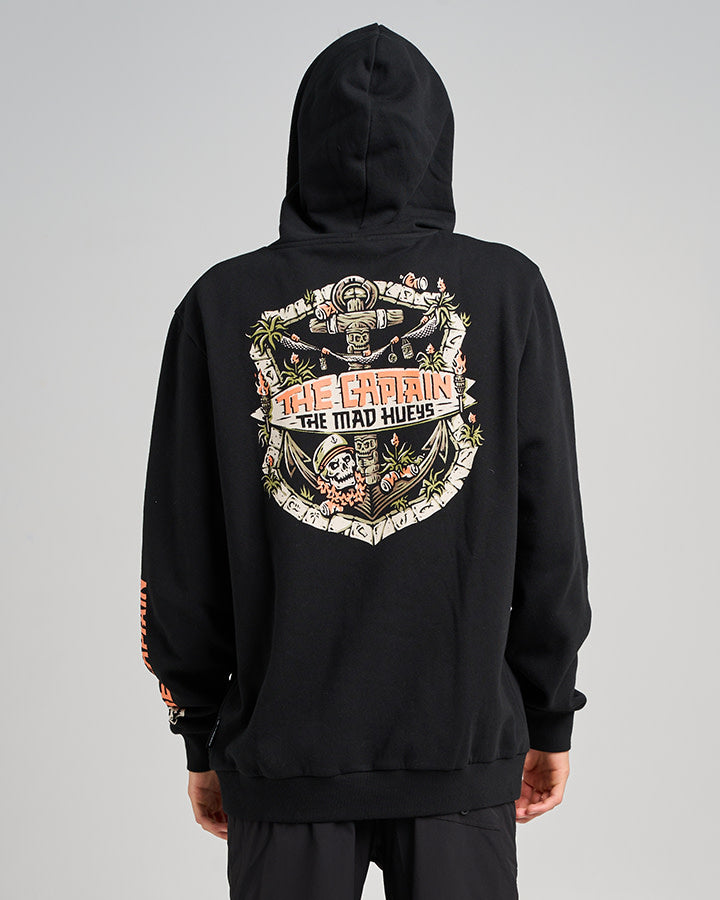 The Mad Hueys The Tiki Captain Hooded Pullover Black - Black
