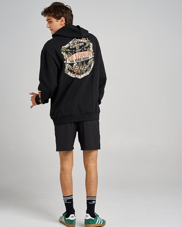 The Mad Hueys The Tiki Captain Hooded Pullover Black - Black