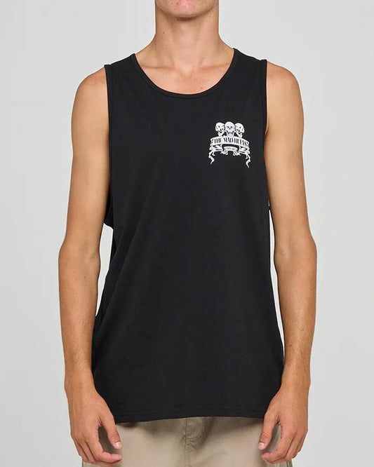 The Mad Hueys Triple Anchor Tank - Black - Guys & Girls Surf n Street