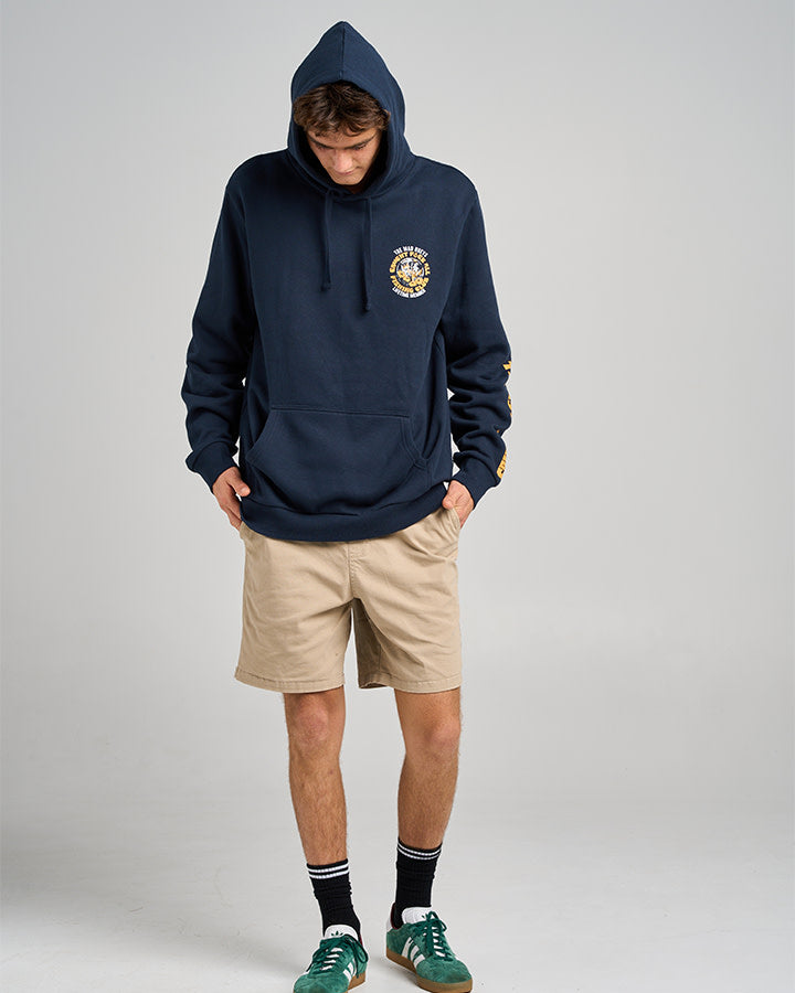 The Mad Hueys Tropic Caught Fk All Fishing Hooded Pullover Navy - Navy