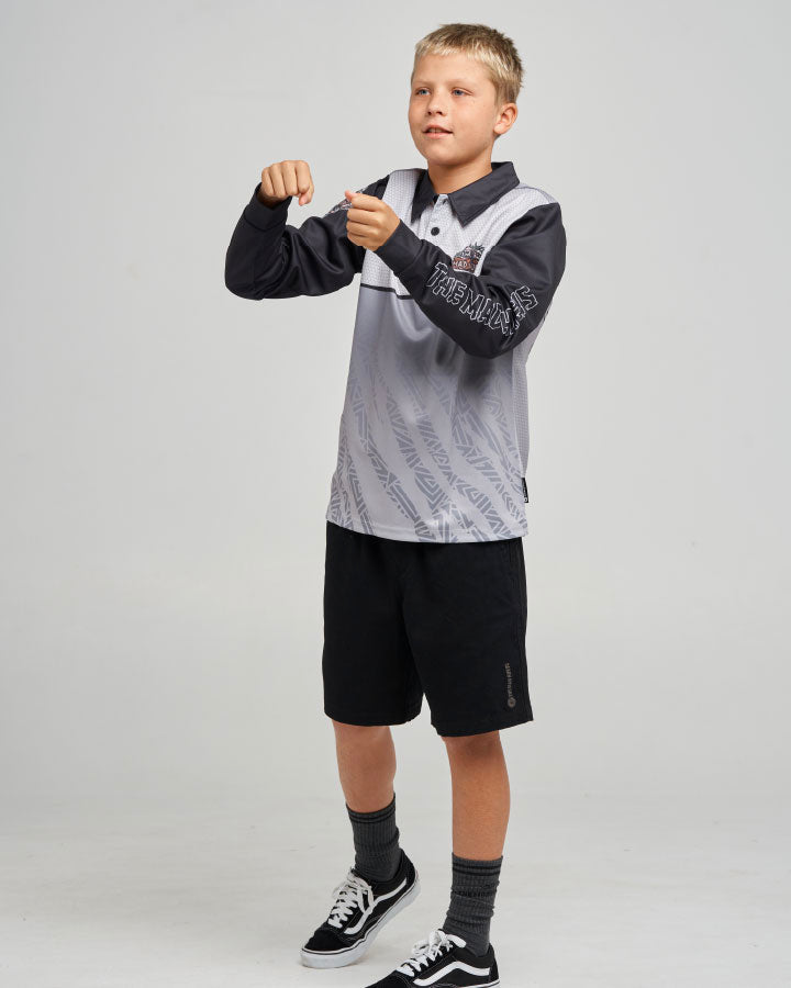The Mad Hueys Troppo Captain Youth UPF 50+ Fishing Jersey - Smoke