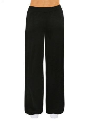 Carve Bella Womens Elastic Waist Knit Pant - Black