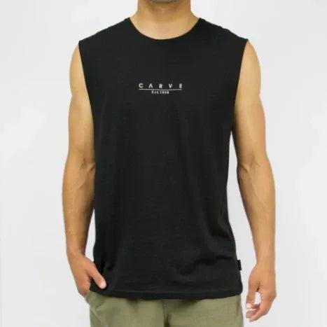 Carve Legacy Muscle Tee - Black - Guys & Girls Surf n Street