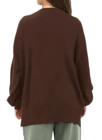 Carve Selma Womens L/S Knit Jumper - Chocolate