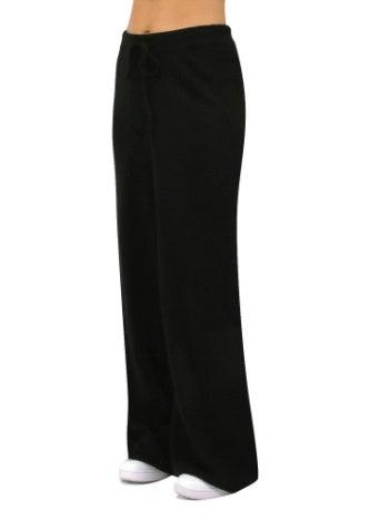 Carve Bella Womens Elastic Waist Knit Pant - Black
